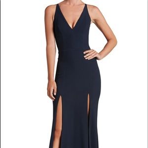 Navy blue dress floor length